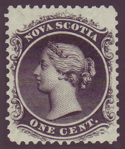 NS08a2 Canada 
      Nova Scotia # 8a VF MH
      (white paper)