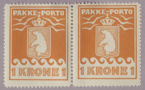 GRQ08aGH Greenland Scott # Q8a pair 1930