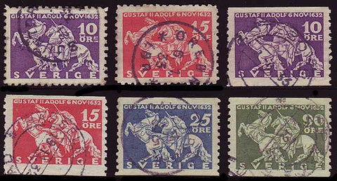 SW0230-355 Sweden Scott # 230-35 used. Death of Gustaf Adolfus  1932