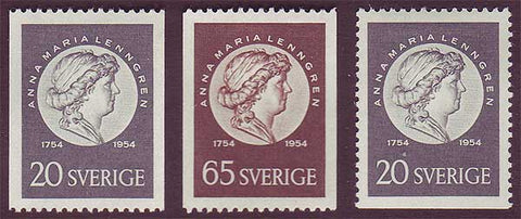 SW0465-672 Suède Scott # 465-67 MNH * * 1954
