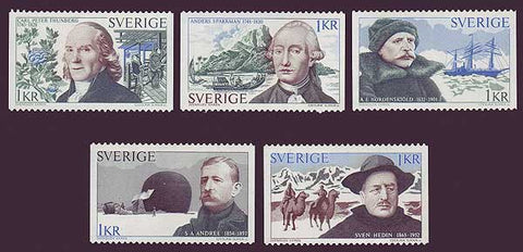 SW1005-091 Sweden                    # 1005-09  MNH, Swedish Explorers        1973