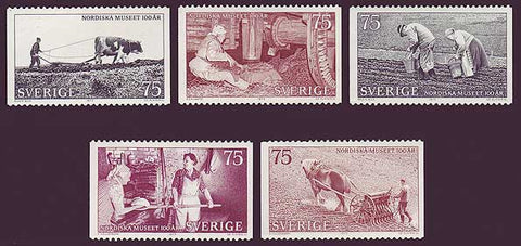 SW1010-141 Sweden                   Scott # 1010-14  MNH, Nordic Museum     1973