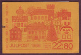 SW1617b Sweden booklet MNH,         Christmas 1986