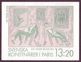 SW1699a Sweden booklet MNH,               Art and Paintings 1988