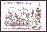 SW1921b Sweden booklet MNH,           Wild Animals I - 1991