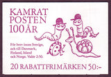 SW1952a Sweden booklet MNH,          Discount Booklet / Children's Drawings - 1992