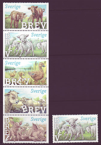 SW2712 Sweden       Scott # 2711-12 MNH,           Baby Farm Animals 2013