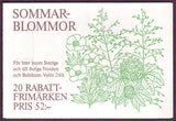 SW2016b Sweden booklet MNH,          Summer Flowers - Discount booklet 1993