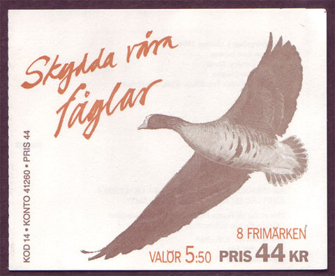 SW2100a Sweden booklet MNH,   "Protect Our Birds" WWF - 1994