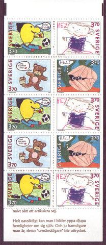 SW2136a Sweden booklet       Scott # 2136a /      Facit H461,            Greetings 1996