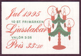 SW2154a  Sweden booklet MNH,         Christmas Candlesticks 1995