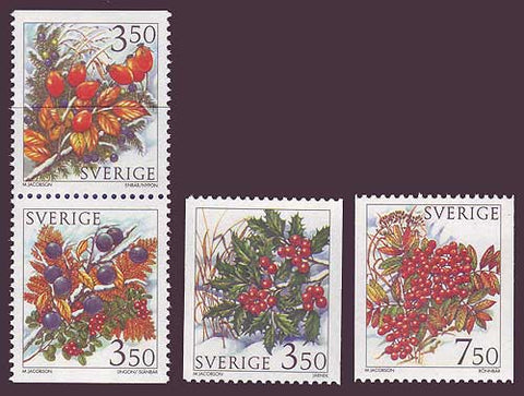 SW2159-621 Sweden Scott # 2159-62 MNH,        Winter Berries - 1996