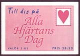 SW2218aexp Sweden booklet       Scott # 2218a MNH,                St Valentine's Day - Hearts