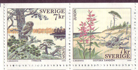 SW2348-49 Sweden       Scott # 2348-49 MNH,       National Parks - Europa 1999