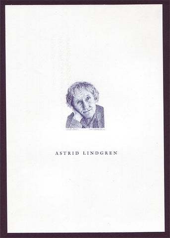 SW2431dBP Suède 2002 impression de preuve - Astrid Lindgren portrait