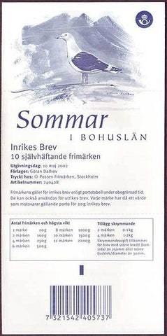 SW2442 Sweden booklet MNH,     Summer in Bohuslan - 2002