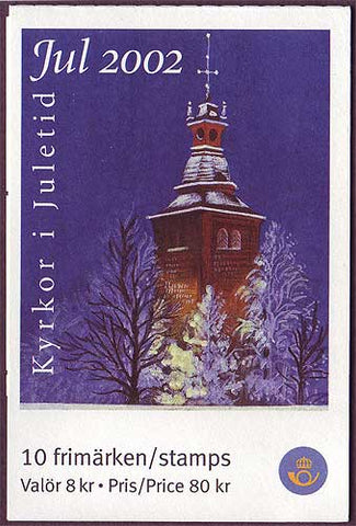 SW2450 Sweden booklet MNH,   Christmas Churches 2002