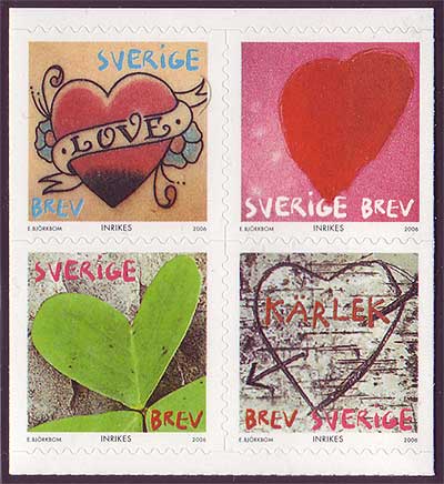 SW25261 Sweden Scott # 2526 MNH, Hearts 2006