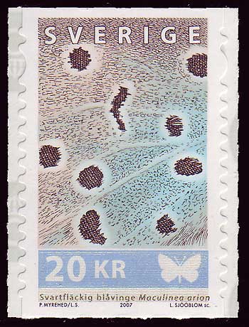 SW2553 Sweden  # 2553 MNH, 20kr Butterfly Wing 2007