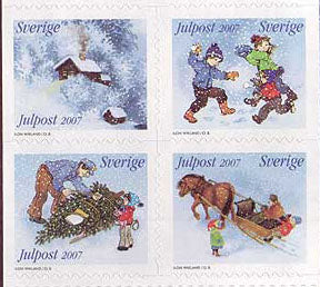 SW2573-74 Sweden    # 2574 MNH,    Astrid Lindgren's Fairy Christmas 2007