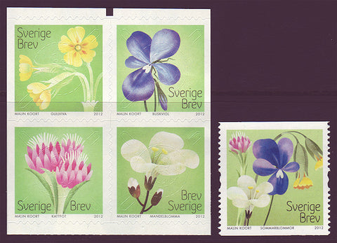 SW2691-921 Sweden       # 2691-92 MNH,           Meadow Flowers 2012