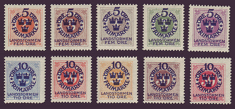 SWB1-101 Sweden Scott # B1-10 MNH**