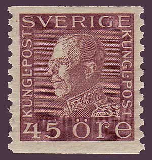 SWF191a1PE Sweden Scott # 184 var. VF MNH**