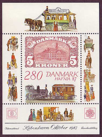 DE0843A  Denmark Scott # 843A VF MNH, Hafnia '87 Stamp Expo 1985