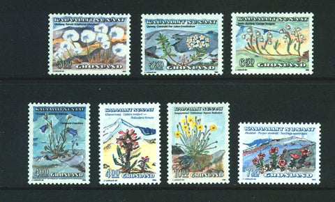 GR0189-196 Greenland Scott # 189-96 VF MNH, Native Plants 1989-92