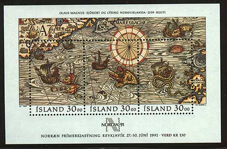 IC06811 Iceland Scott # 681 MNH, Nordia '91 - 1989