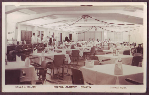Dining Room at the Hotel Albert in Rouyn, Quebec Postcard