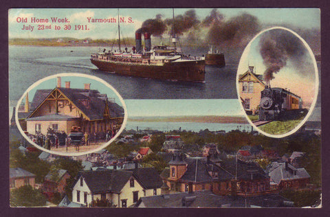 Old Home Week Multi-View Postcard, Yarmouth Nova Scotia - 1911