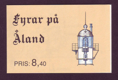 AL0067a Åland Scott # 67a booklet. Lighthouses