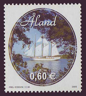 Aland stamp showing the Schooner ''Linden''