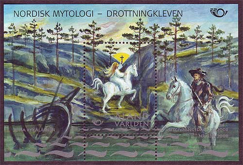 AL02721 Åland souvenir sheet Scott # 272 NH.  Nordic Mythology III - 2008