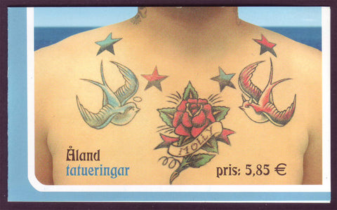 AL0250d1 Åland booklet Scott # 250d NH.  Tattoos