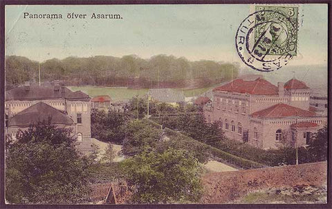 SWB243 postcard, Sweden Panoramic view of Asarum 1913