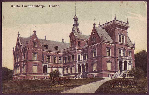 SWB245 Sweden postcard, Kulla Gunnarstorp, Skåne 1909