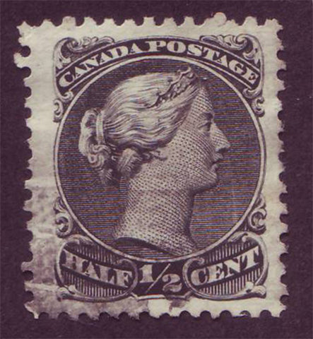 CA00215 Canada Large Queen #21 black, VF Used 1868