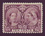 CA00575 Canada    Queen Victoria Jubilee 10ct,     Unitrade # 57 F-VF MH 1897