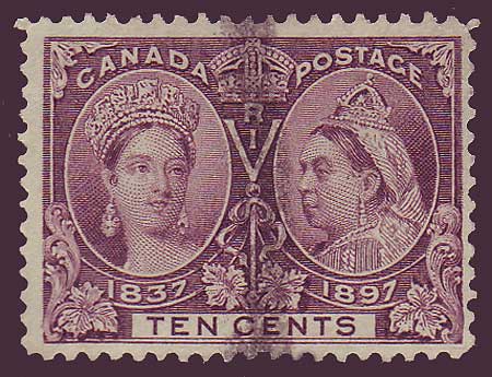 CA00575 Canada    Queen Victoria Jubilee 10ct,     Unitrade # 57 F-VF MH 1897