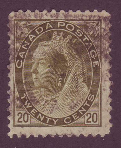 CA00845 Canada   Queen Victoria Numeral Issue 1898-02.  Unitrade # 84 F Used