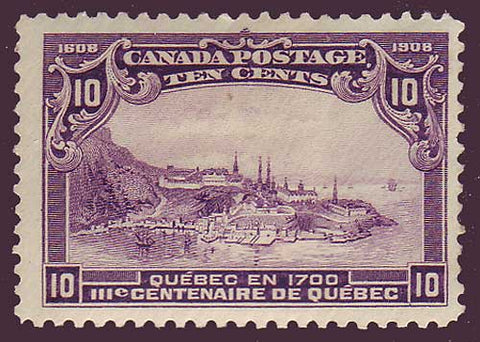 CA01012OH Canada Quebec Tercentenary Issue 1908.      Unitrade # 101 F-VF MH