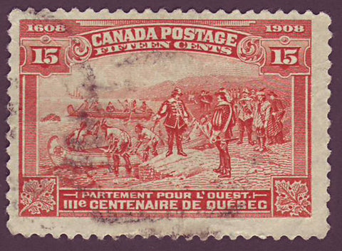 CA01025.1 Canada Quebec Tercentenary Issue 1908.     Unitrade # 102 F-VF Used