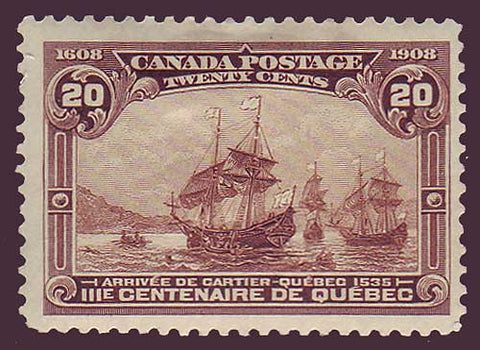CA01032OH Canada Quebec Tercentenary Issue 1908.       Unitrade # 103 F+  MH