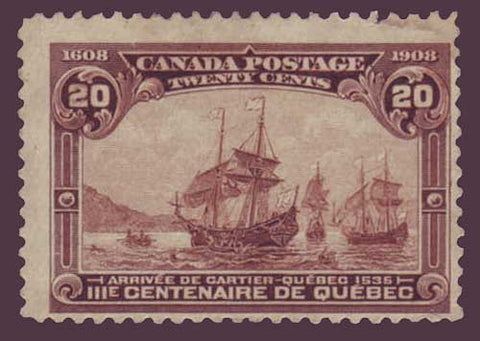 CA01032 Canada Quebec Tercentenary Issue 1908. Unitrade # 103 F MH