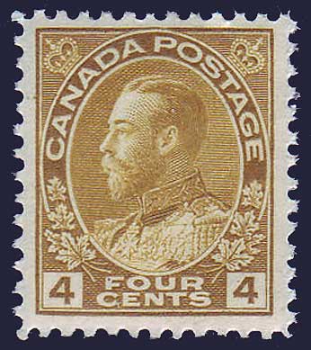 CA01101 Canada George V ''Admiral'' Issue 1911-1925. Unitrade # 110 VF MNH**