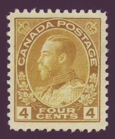 CA01102 Canada George V ''Admiral'' Issue 1911-1925. Unitrade # 110 XF MH