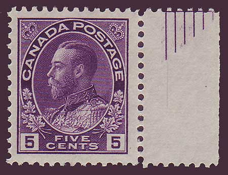 CA01121v1 Canada George V ''Admiral'' Issue 1911-1925. Unitrade # 112 VF MNH**