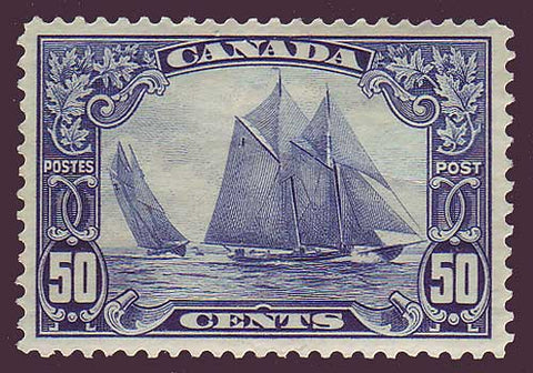 Iconic Canadian stamp showing the famous schooner Bluenose, 